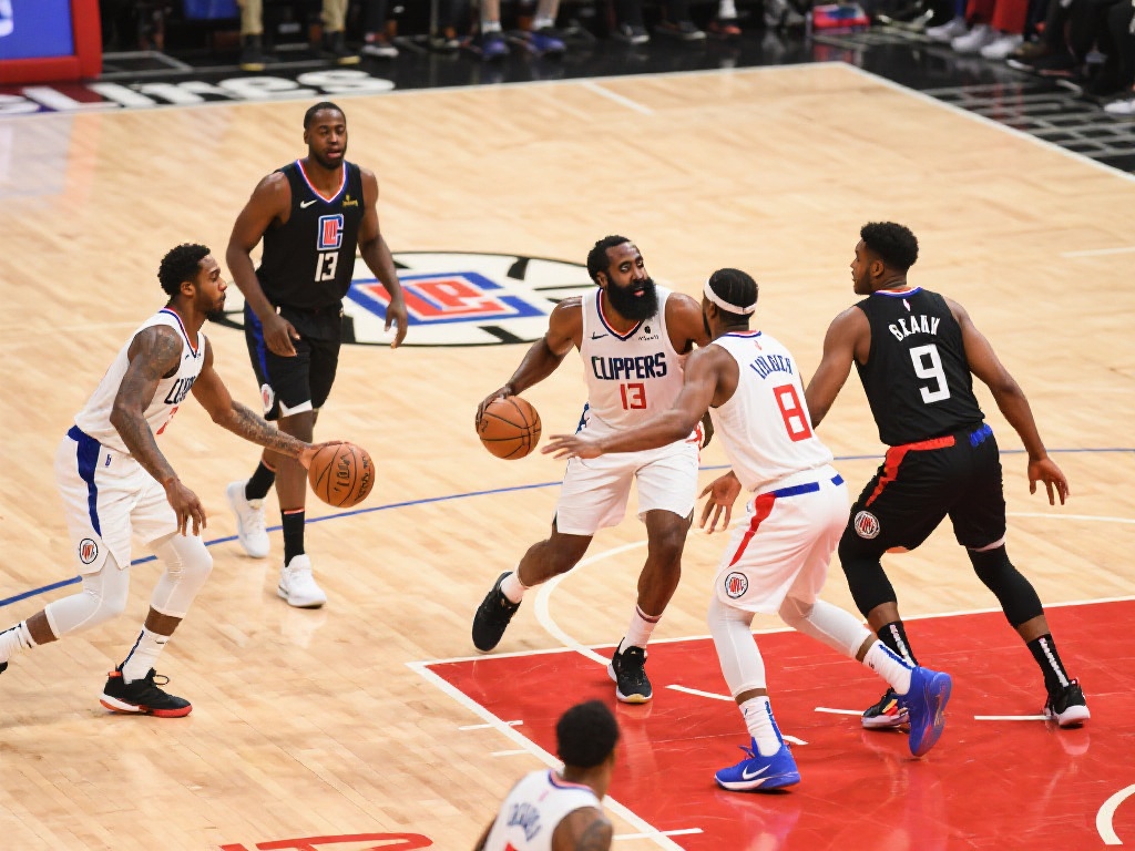 快船官宣赢球海报：哈登封面致胜之姿