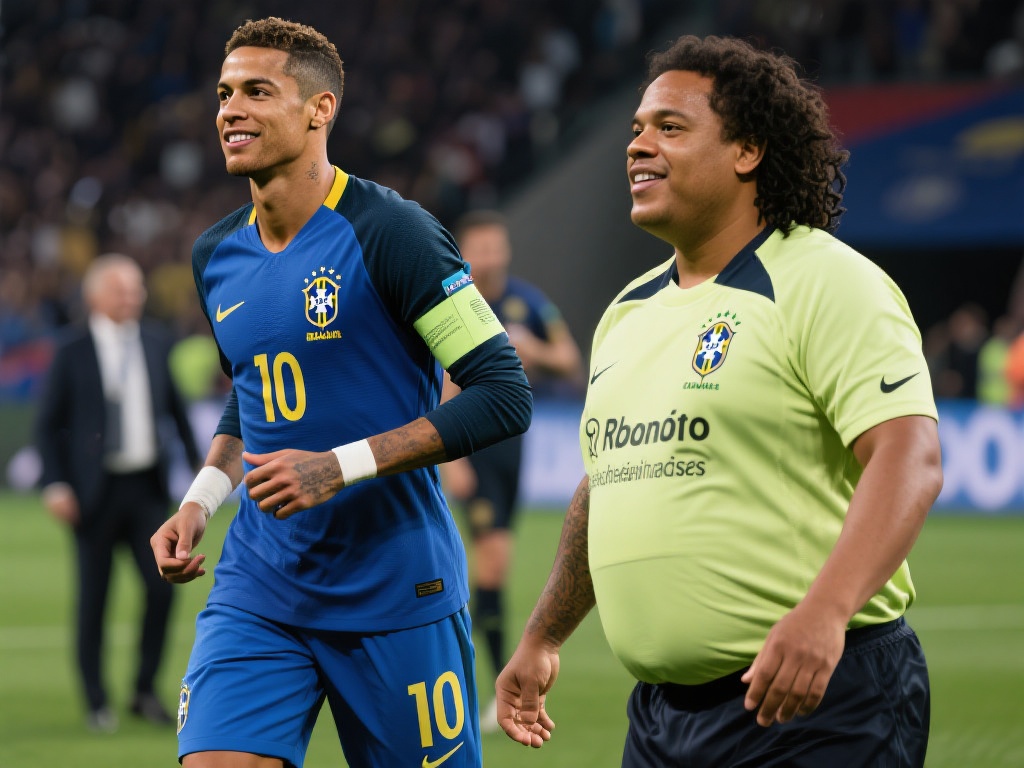 内马尔现身罗马里奥生日宴，身形走样引发退役猜测