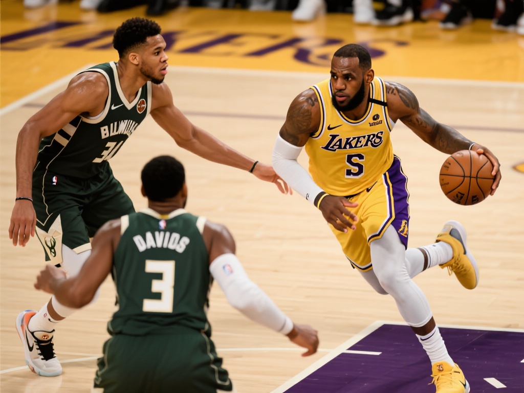 湖人对阵雄鹿，季后赛巅峰之战一触即发